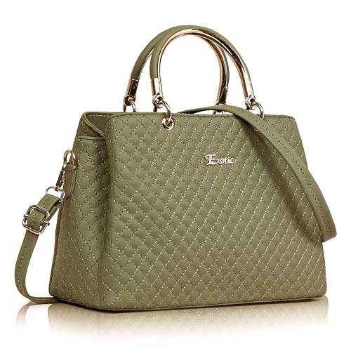 EXOTIC Women's stiched Hand/Sling bag (Olive)