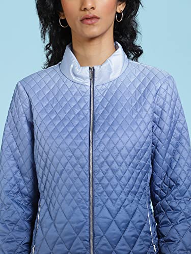 Label RITU KUMAR Women's Ombre Regular Jacket JKTDP001N30097860-BLUE OMBRE-M