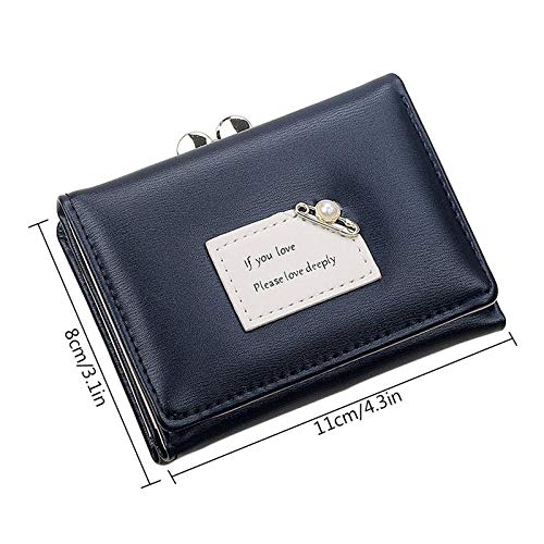 MOCA Womens Girls Ladies Female Short Mini Small Clutch Wallet Purse for Womens Women's Ladies (Black)