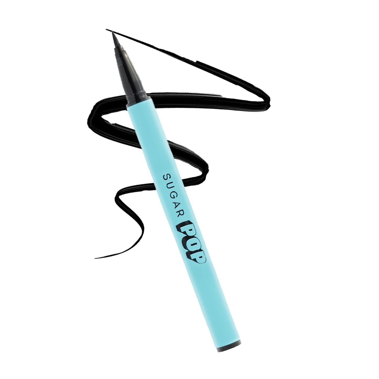 SUGAR POP Waterproof Eyeliner - Intense Black Pigment, Lightweight, Quick Drying Formula, Sweatproof, Waterproof, Long Lasting, Matte Finish Black, Felt Tip Applicator, Lasts Upto 12 Hr