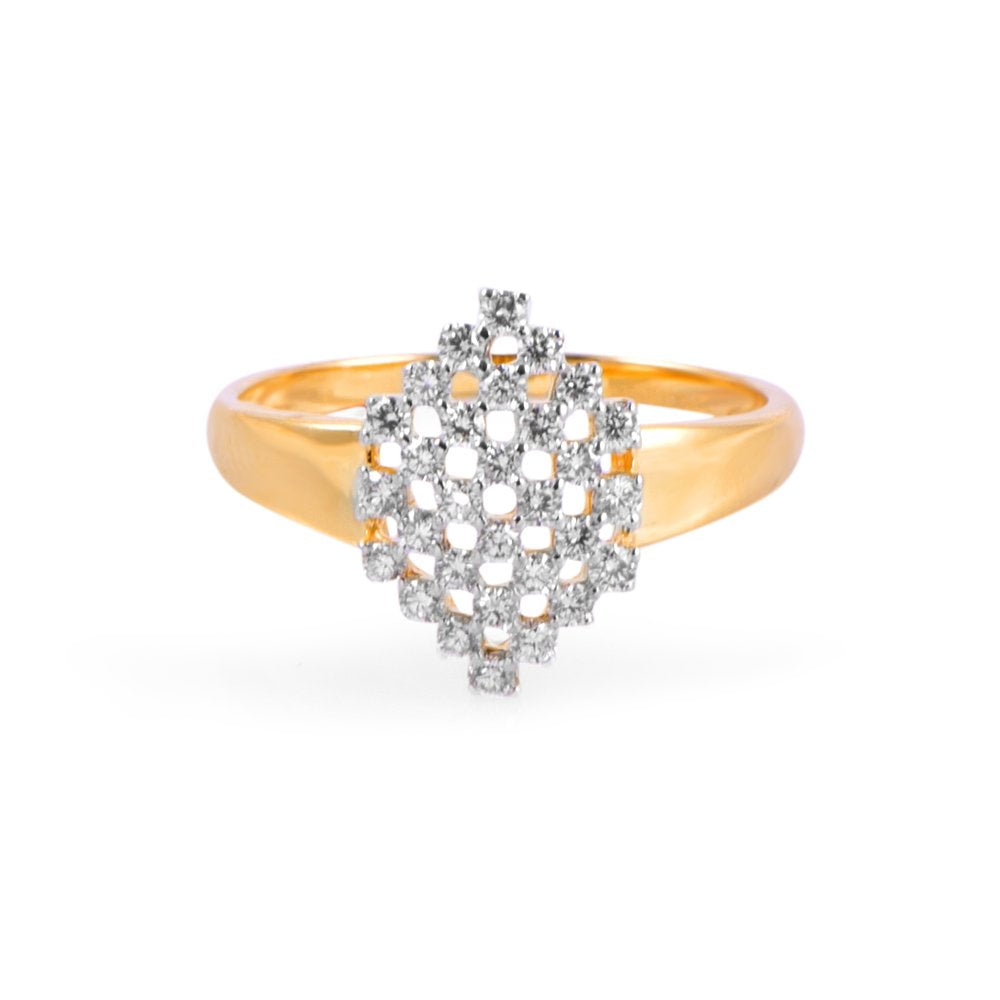 Joyalukkas Pride Diamond Collection 18k Yellow Gold and Diamond Ring