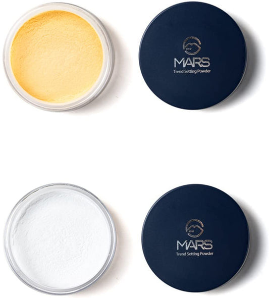 MARS Trend Setting Ultra Fine Matte Loose Powder Compact (Banana+Matte translucent, 24 g)