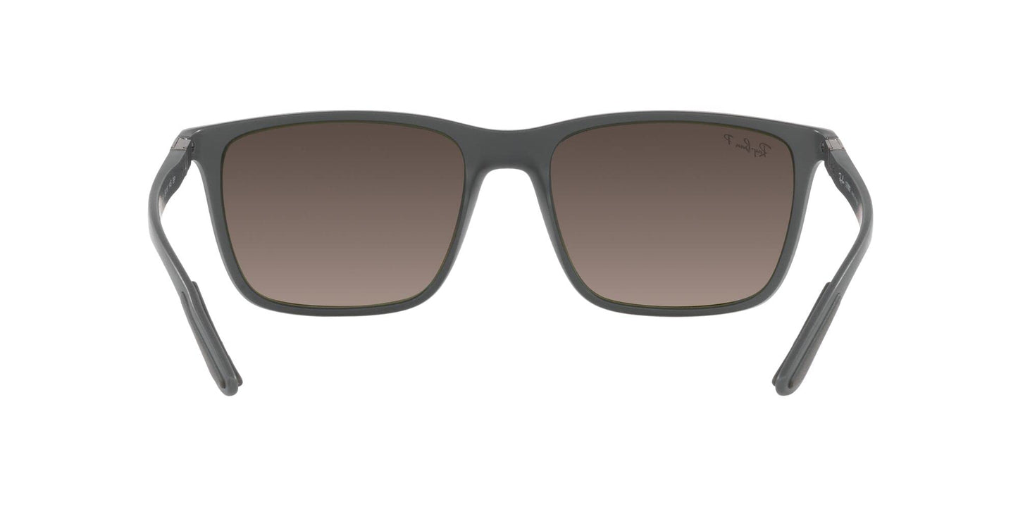 RAY-BAN Men Polarized Silver Lens Rectangle Sunglasses