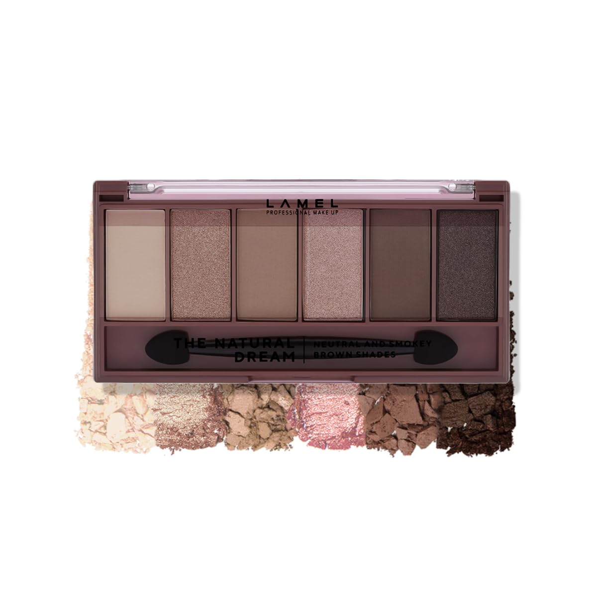 Lamel- The Natural Dream Eyeshadow Palette 403-Smoky Nude |Six versatile shades |Neutral tones & dazzling shimmers |Easily blendable |Crease-free formula |10.2gm