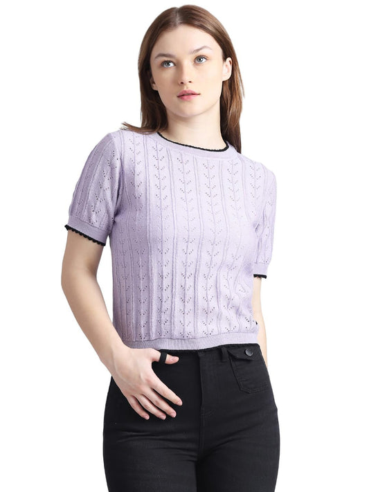 ONLY Women's Regular Fit T-Shirt (15323575-Orchid Bloom_Orchid