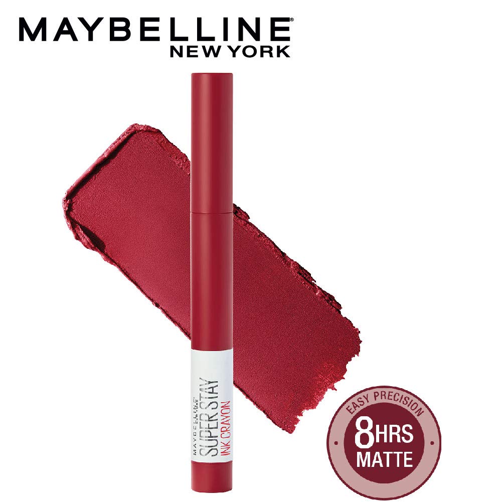 Maybelline New York Super Stay Crayon Lipstick, 25 Stay Exceptional, 1.2g & Maybelline New York Super Stay Crayon Lipstick, 50 Own your Empire, 1.2g