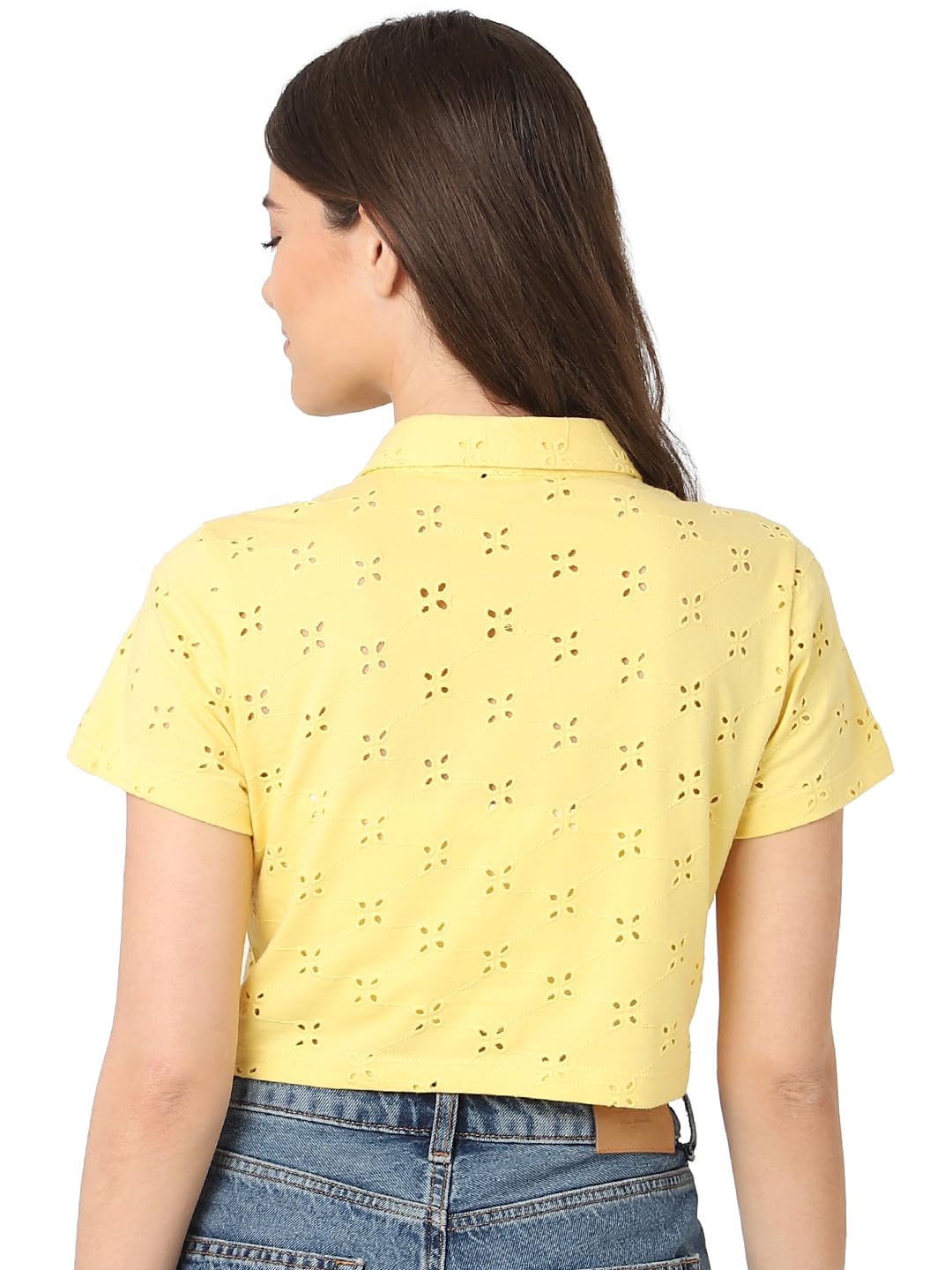 ONLY Women's Regular Fit Shirt (15321043-Banana Cream_Banana