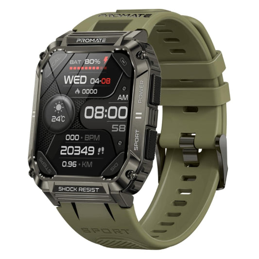 Promate Xwatch-S19 Outdoor Rugged Smart Watch, (Green)