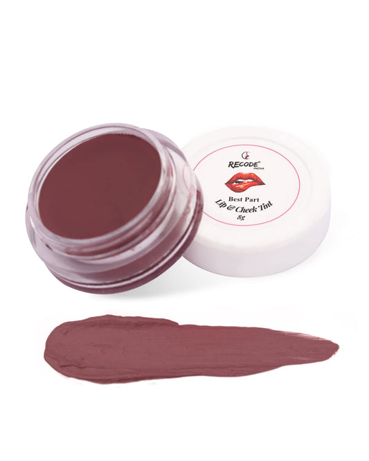 Recode Lip & Cheek Tint with Goodness of Jojoba Oil, Nourishes & Hydrates Dry Chapped Lips, Blush for Women & Girls (Best Part, 8gm)