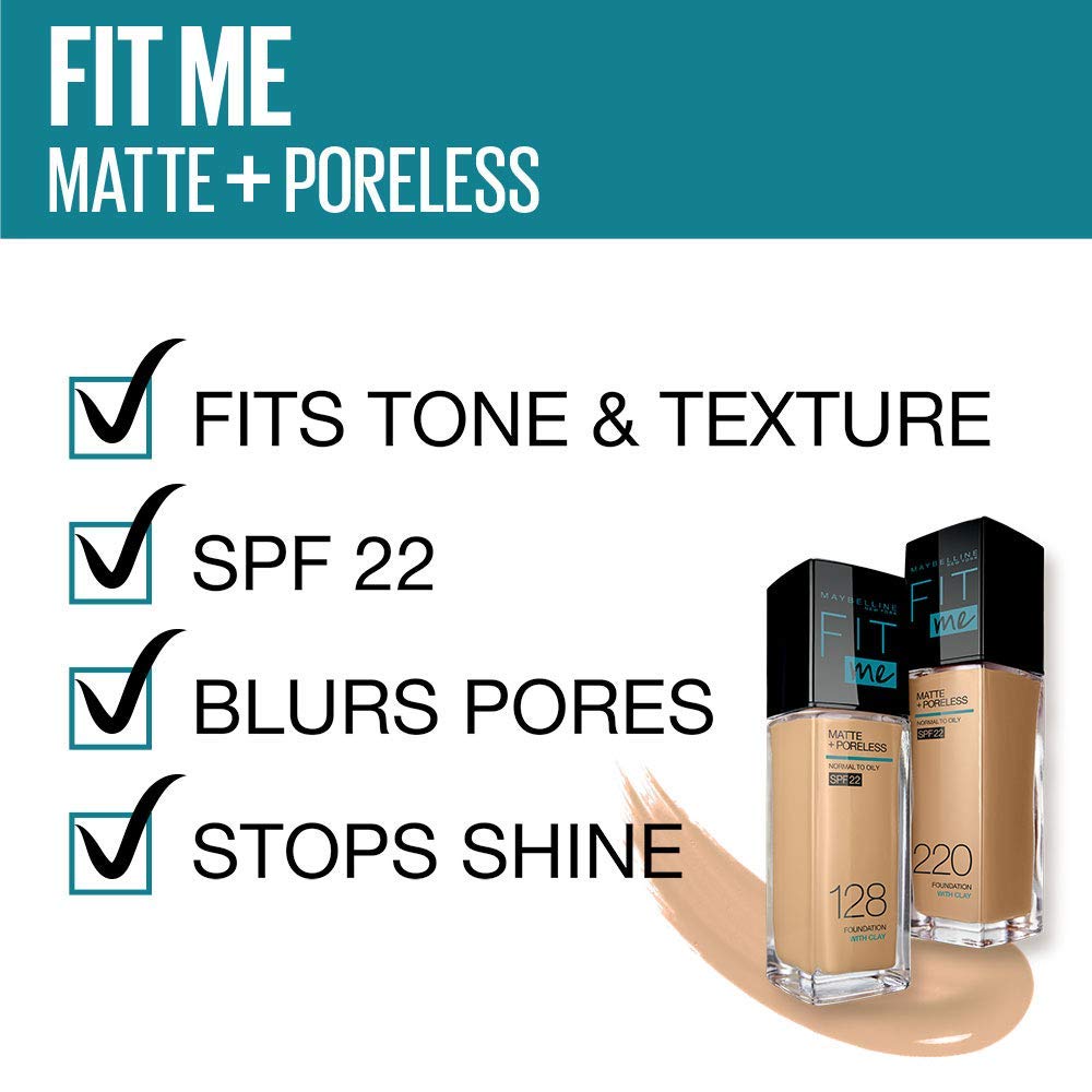 Maybelline New York Fit Me Foundation Tube, 115 + Fit Me Compact Powder, 115 | Matte Foundation | Oil Control Compact Powder.