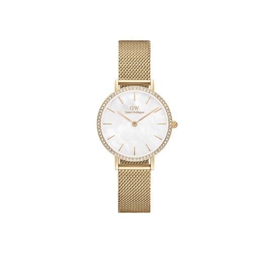 Daniel Wellington Women Analogue Mother of Pearl White Round Dial Watch- DW00100662K