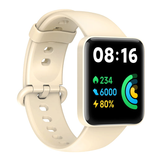 Redmi Watch 2 Lite - 3.94 cm Large HD Edge Display, Multi-System Standalone GPS, Continuous SpO2, Stress & Sleep Monitoring, 24x7 HR, 5ATM, 120+ Watch Faces, 100+ Sports Modes, Women s Health, Ivory