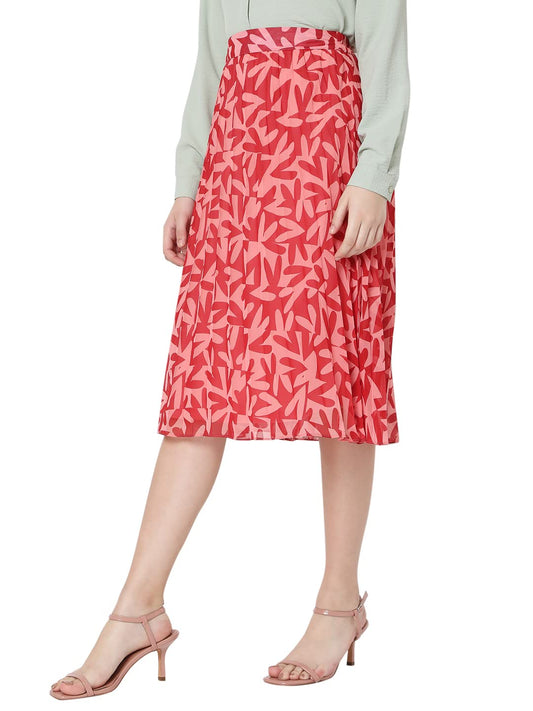 Vero Moda Polyester Western Skirt Pink
