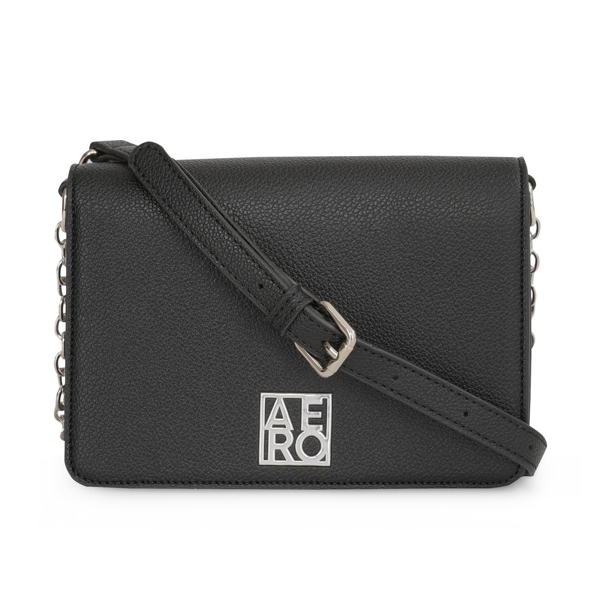 AEROPOSTALE Harlow Women PU Sling Handbag - Black