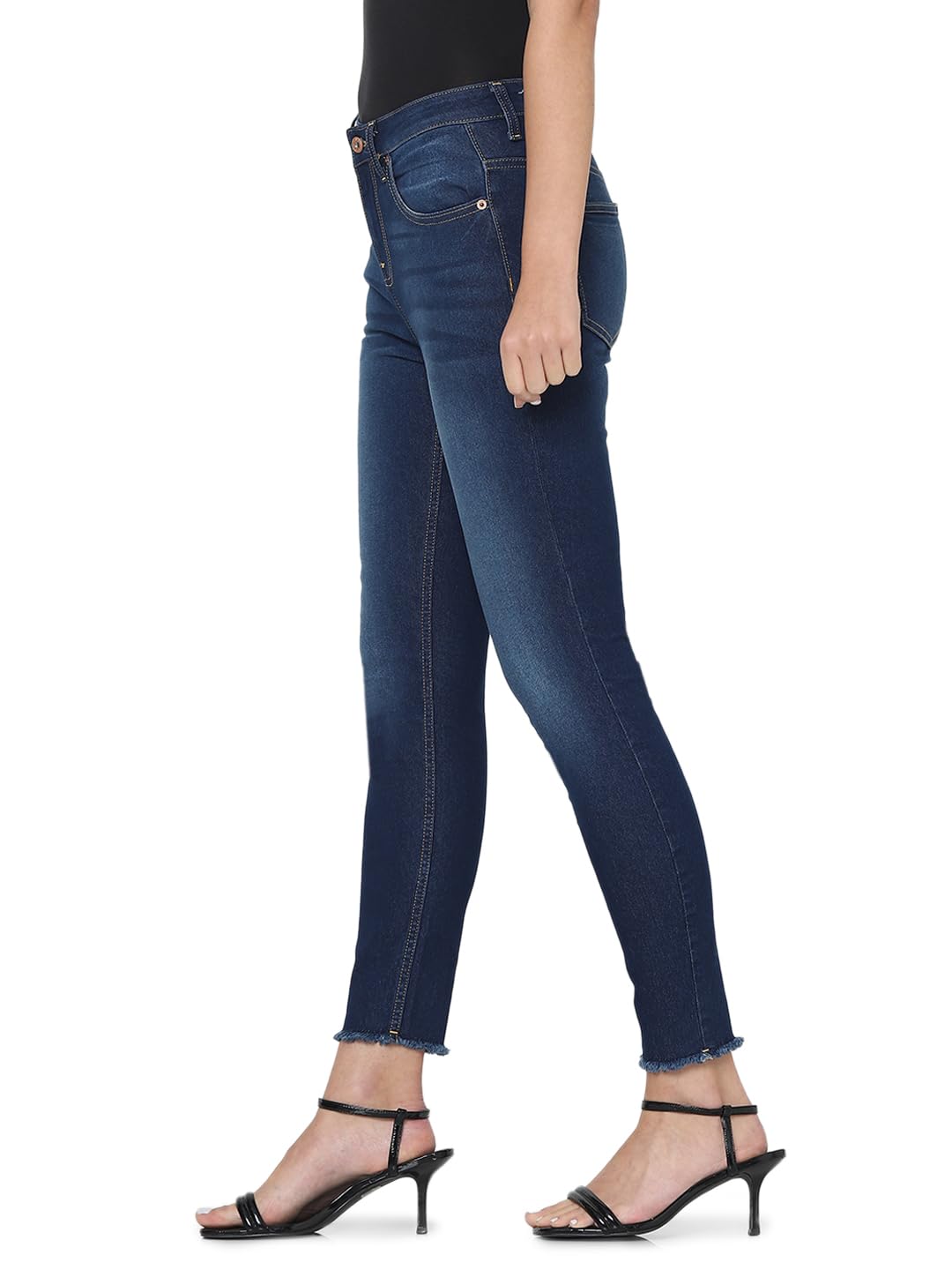 VERO MODA Women's Skinny Jeans (10310485-Medium Blue Denim_Medium