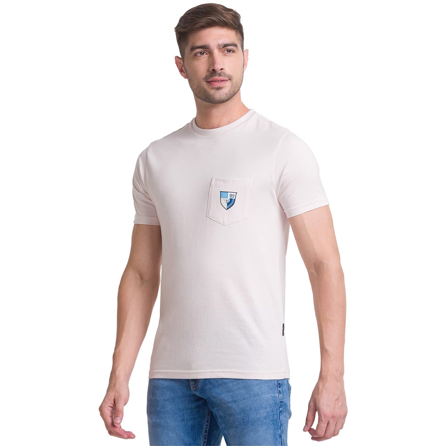 Giordano Mens Casual T Shirt - Medium Cream