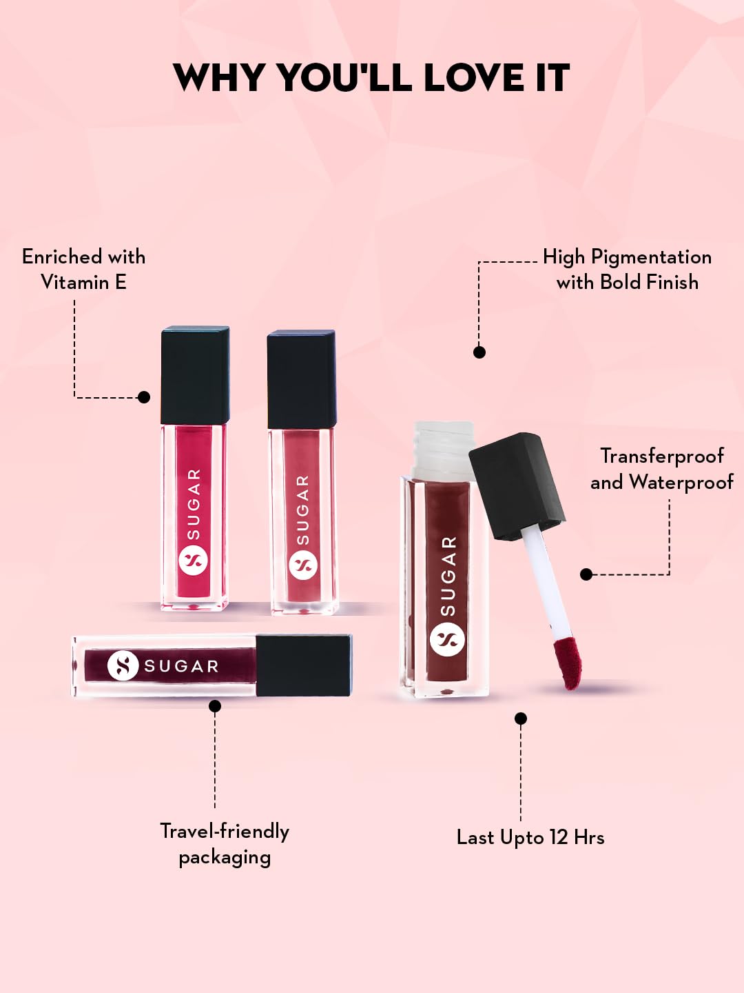 SUGAR Cosmetics Party Ready Makeup Kit | Mini Liquid Lipstick, Intense Kajal, Jelly Eyeshadow, Mini Blush | Combo Makeup Kit | Premium Set | Gift Set | Premium Combo for All Occasions