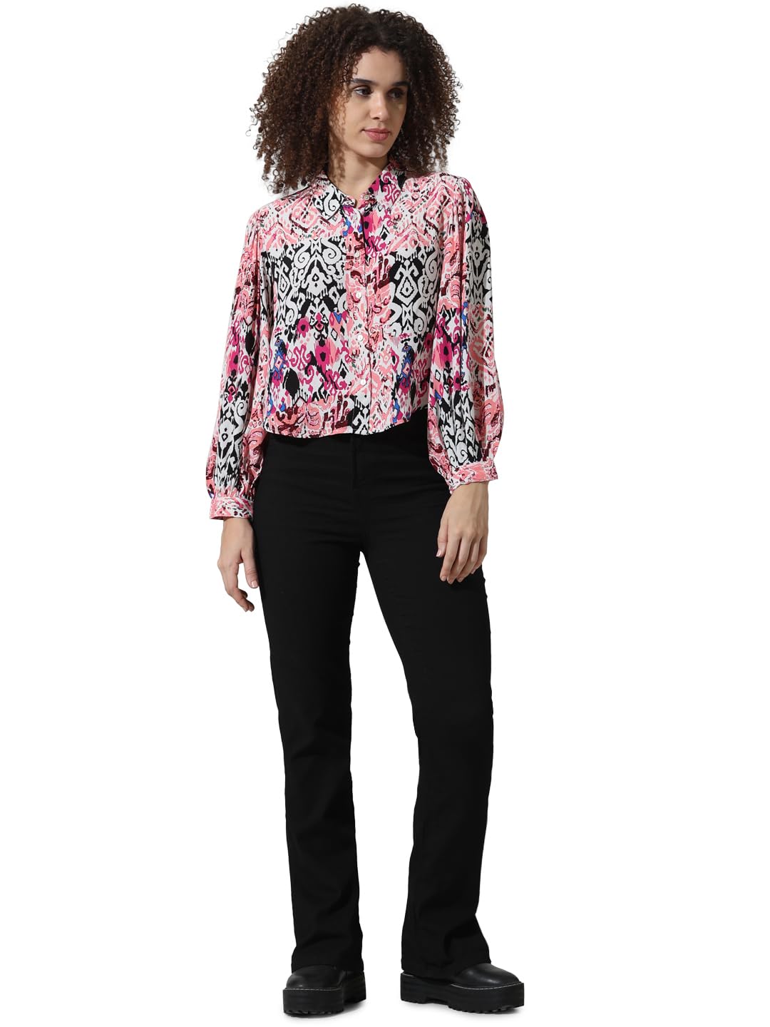 ONLY Women's Relaxed Fit Shirt (15329016- Rhododendron