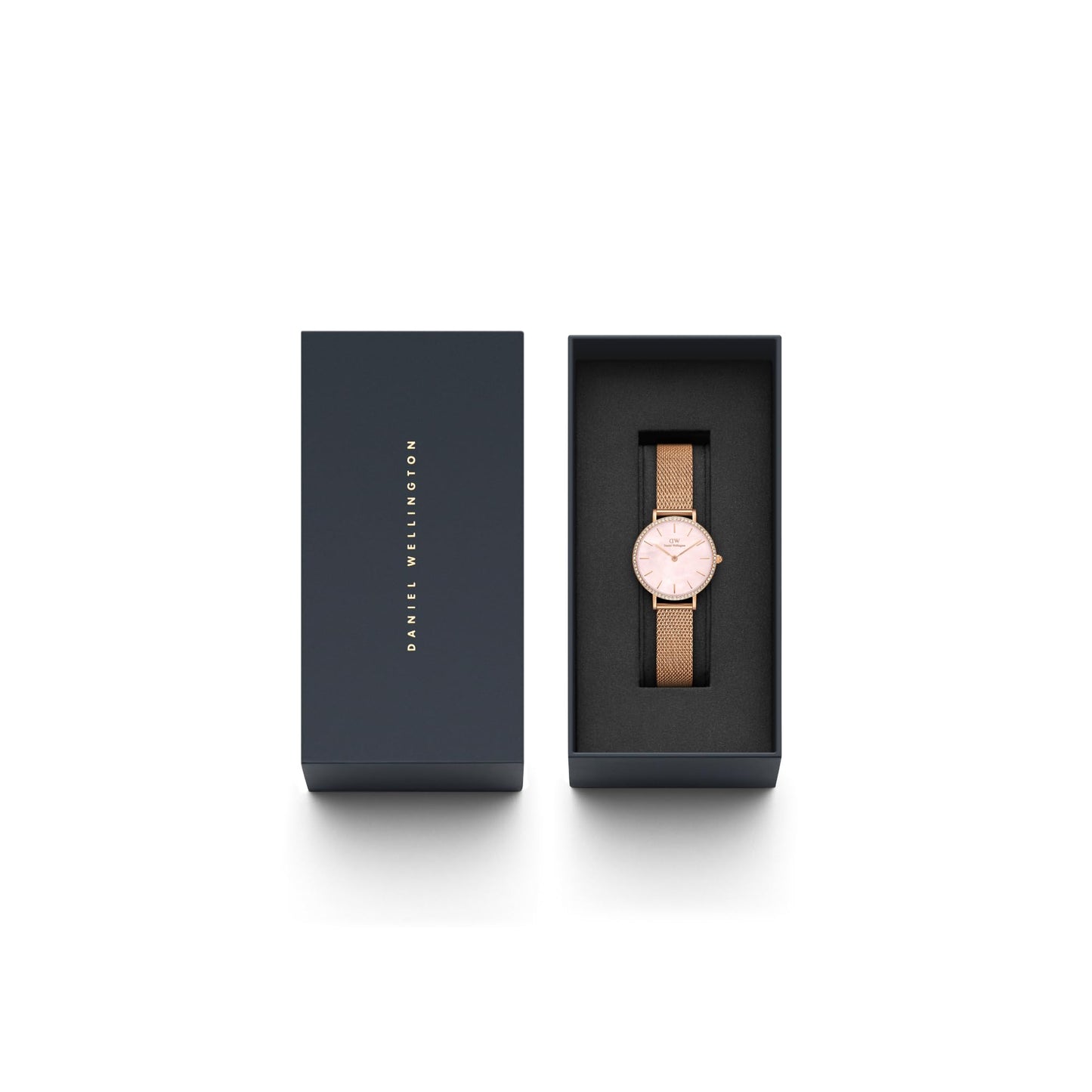 Daniel Wellington Women Analogue Mother of Pearl Pink Round Dial Watch- DW00100663K