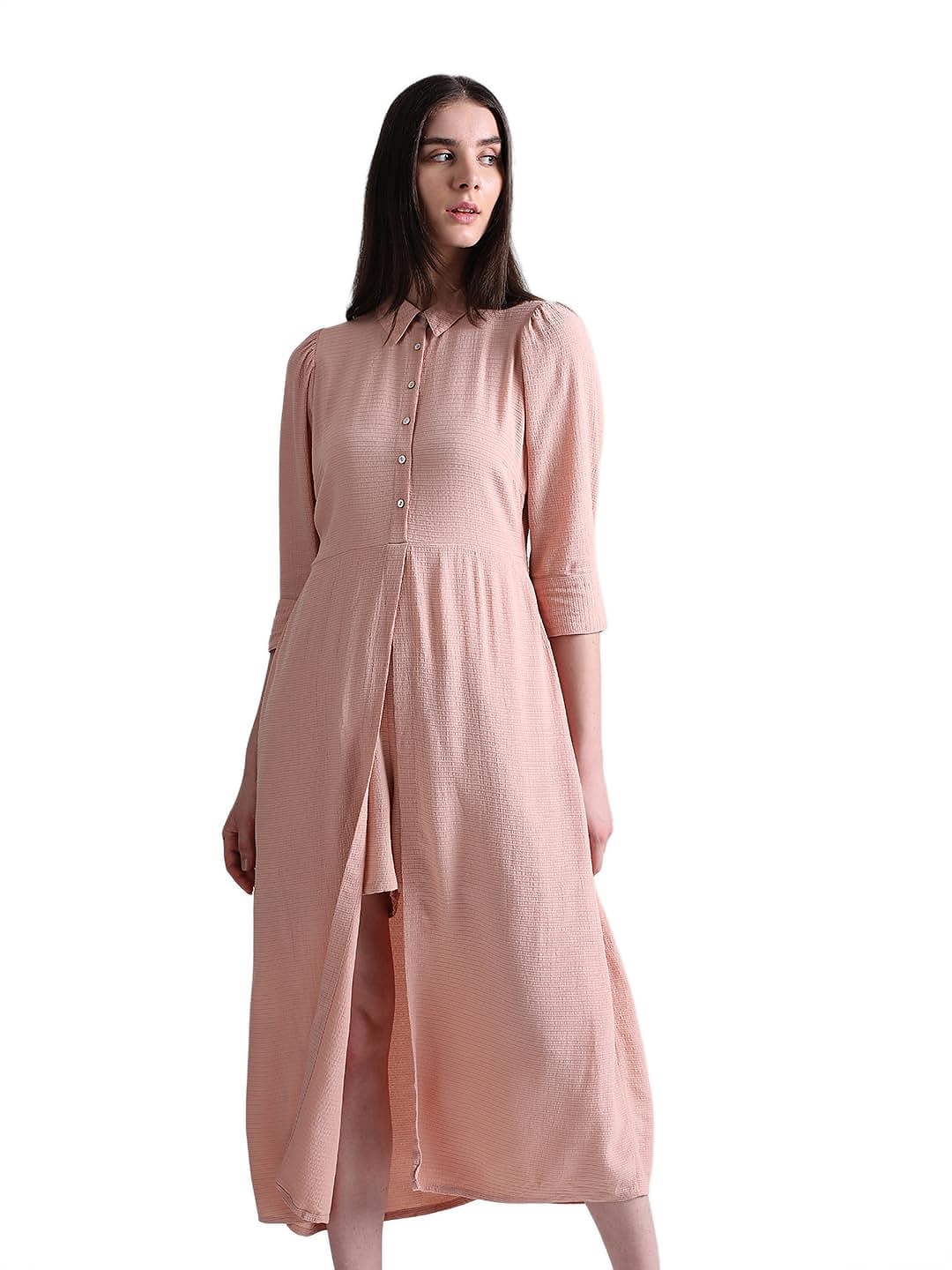 Only Women's Maxi Length Viscose A-Line Pink Dress