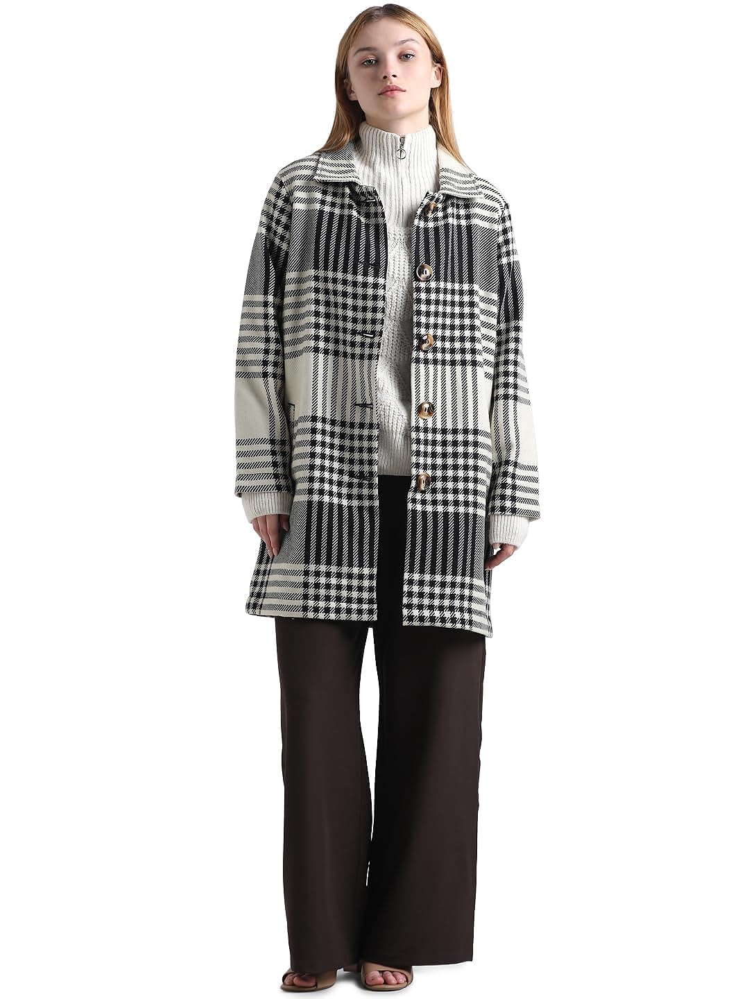 ONLY Women's A-Line Coat (15323620- Anthracite