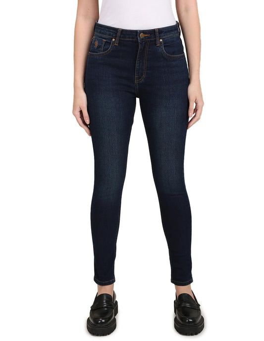 U.S. POLO ASSN. Women's Slim Jeans (Model_Dark Blue