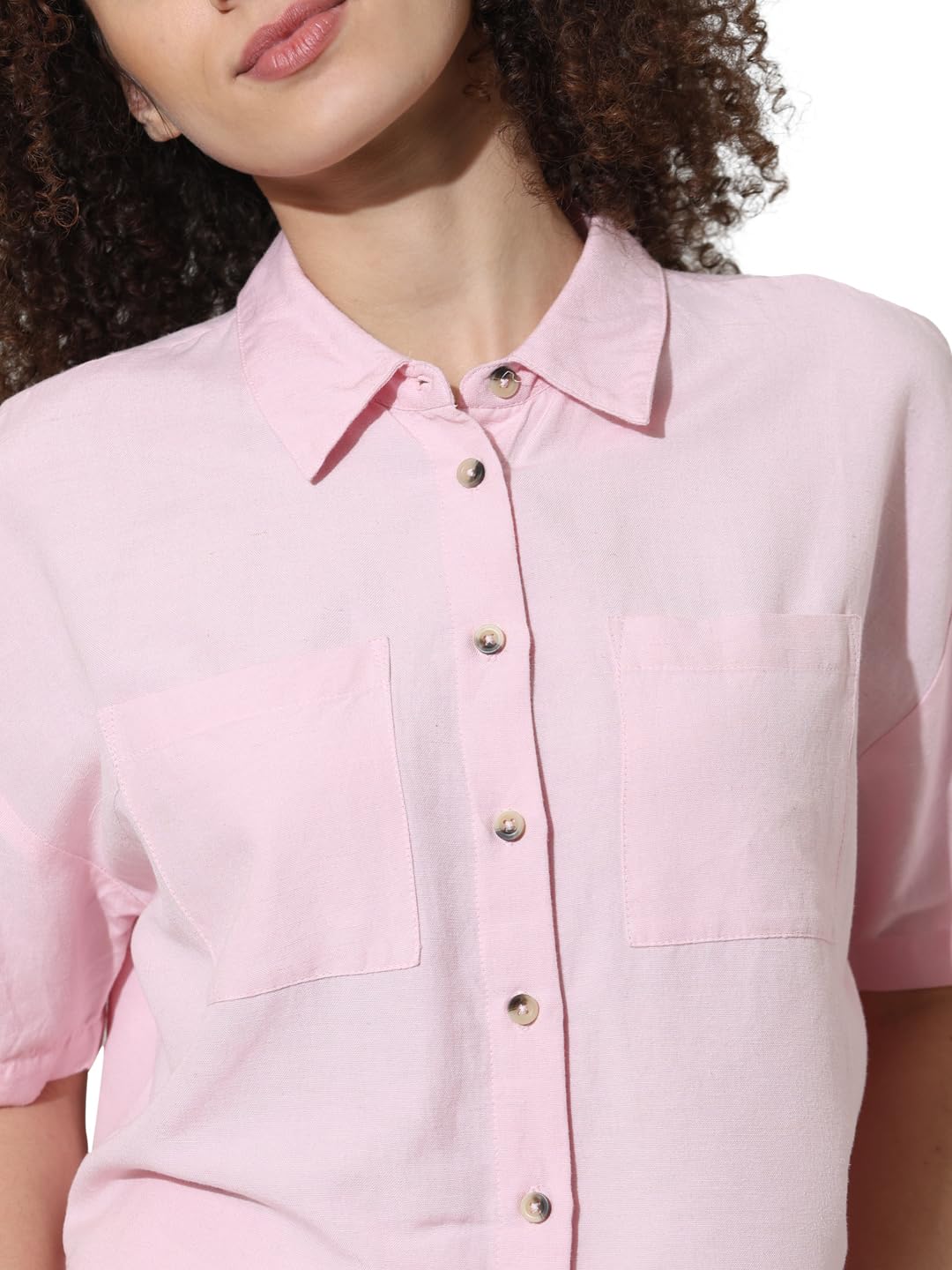 ONLY Women's Loose Fit Shirt (15333492-Roseate Spoonbill_Roseate