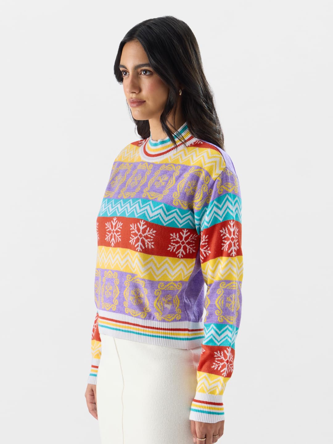 The Souled Store Official Friends: The Frame Women Oversized Sweaters Multicolour