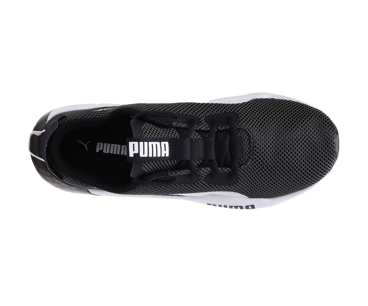 PUMA Men's Cell Phase Black White Track and Field Shoe