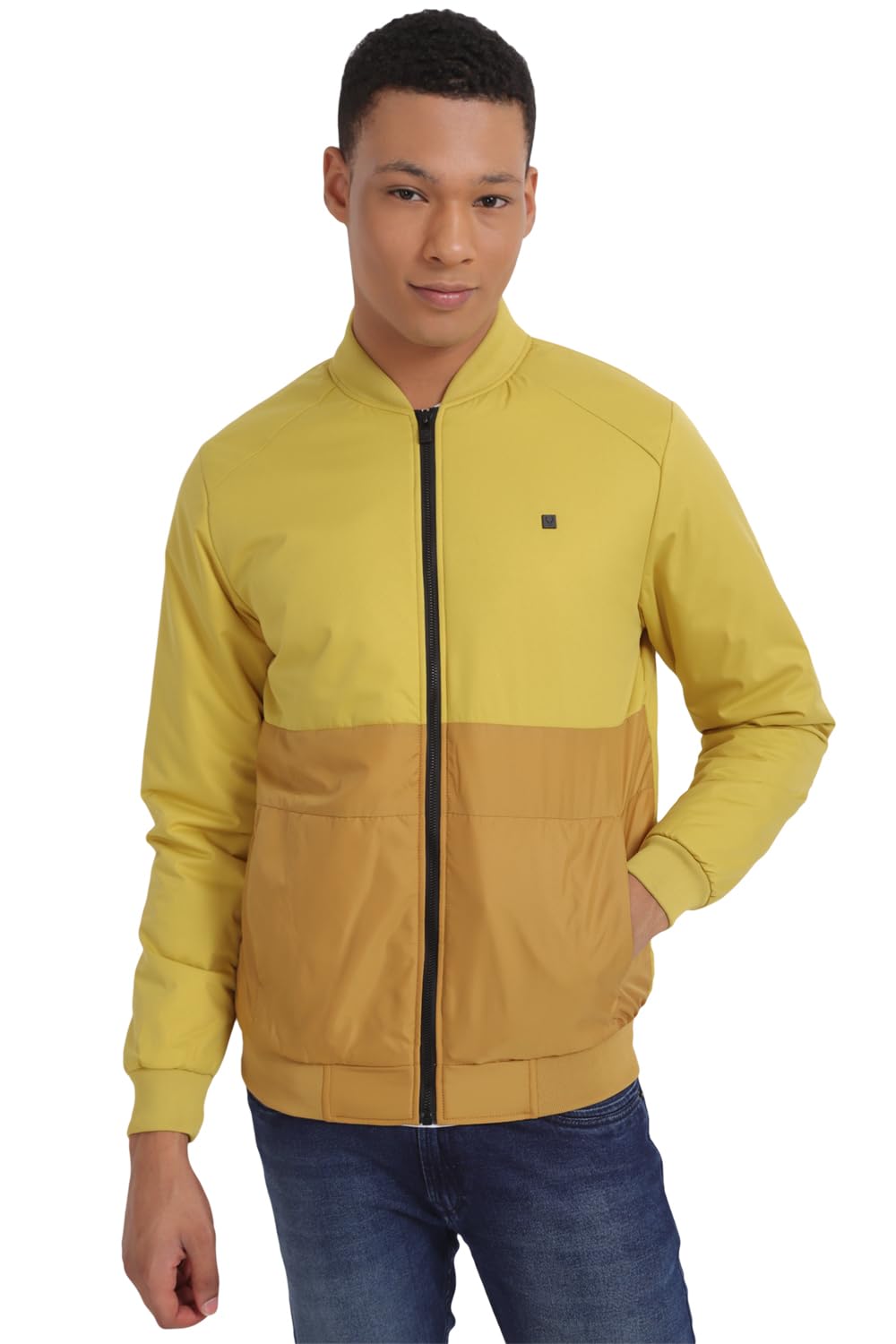 Allen Solly Men's A-Line Coat (ASJKMJBOF906527_Yellow