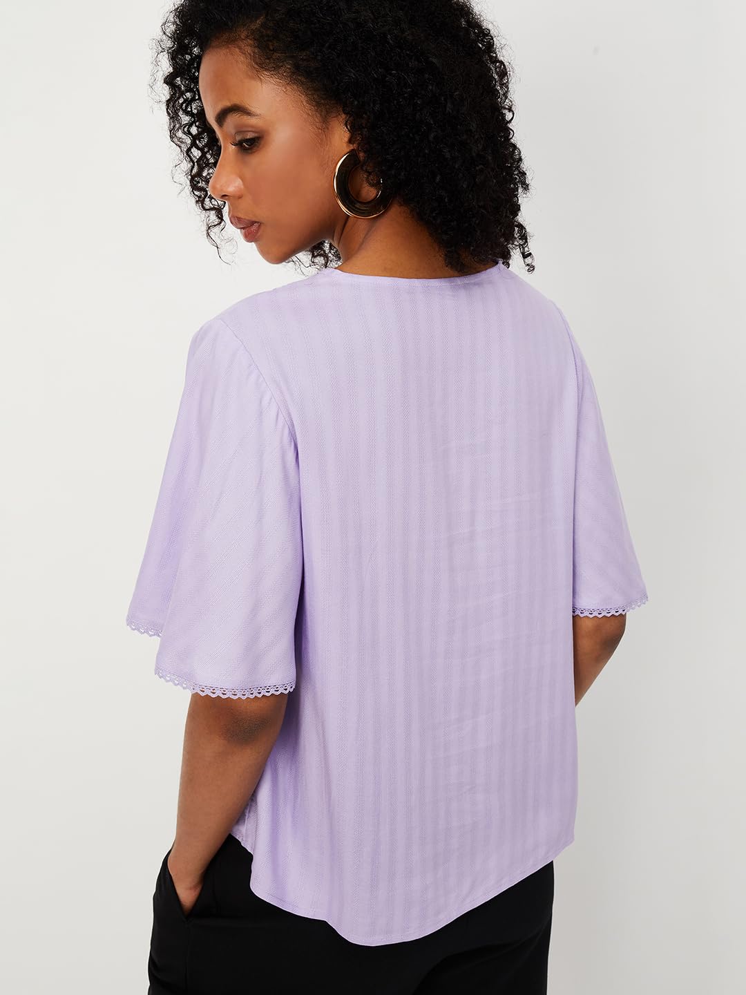 max Women's Regular Fit T-Shirt (WVN2903LAVENDER_Lavender