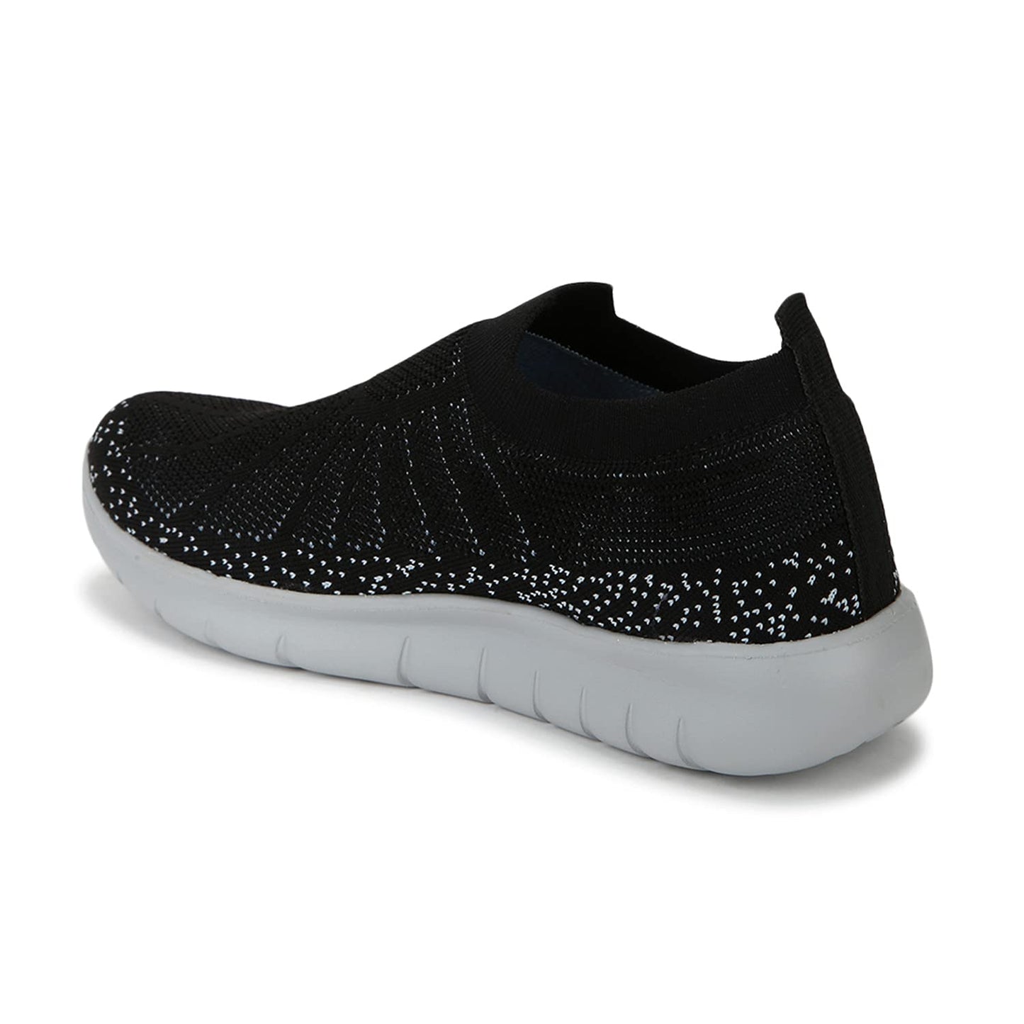 Marc Loire Women's Lightweight Athleisure Knitted Active Wear Slip-On Sneaker Shoes for Sports, Athletics, and Walking (Black, Numeric_3)