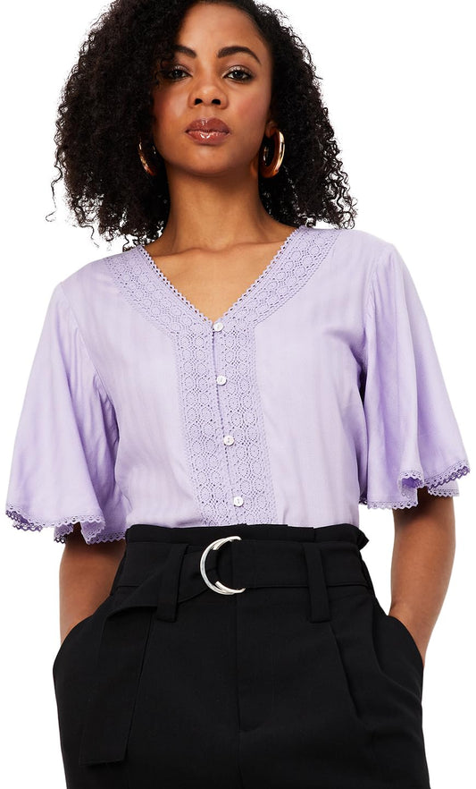 max Women's Regular Fit T-Shirt (WVN2903LAVENDER_Lavender