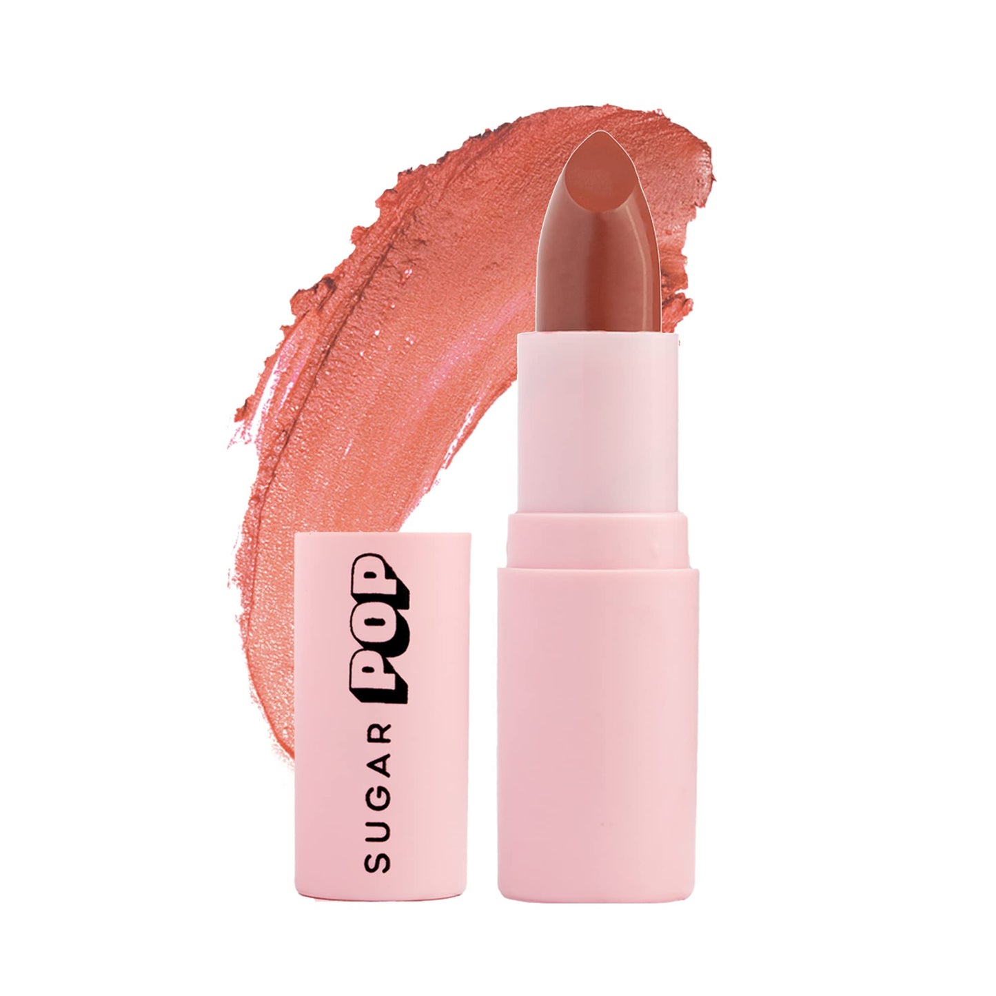 SUGAR POP Matte Lipstick - 04 Caramel (Peachy Brown) – 4.2 gm – Non-drying Formula, Long Lasting, Vegan, Paraben Free l Lipstick for Women