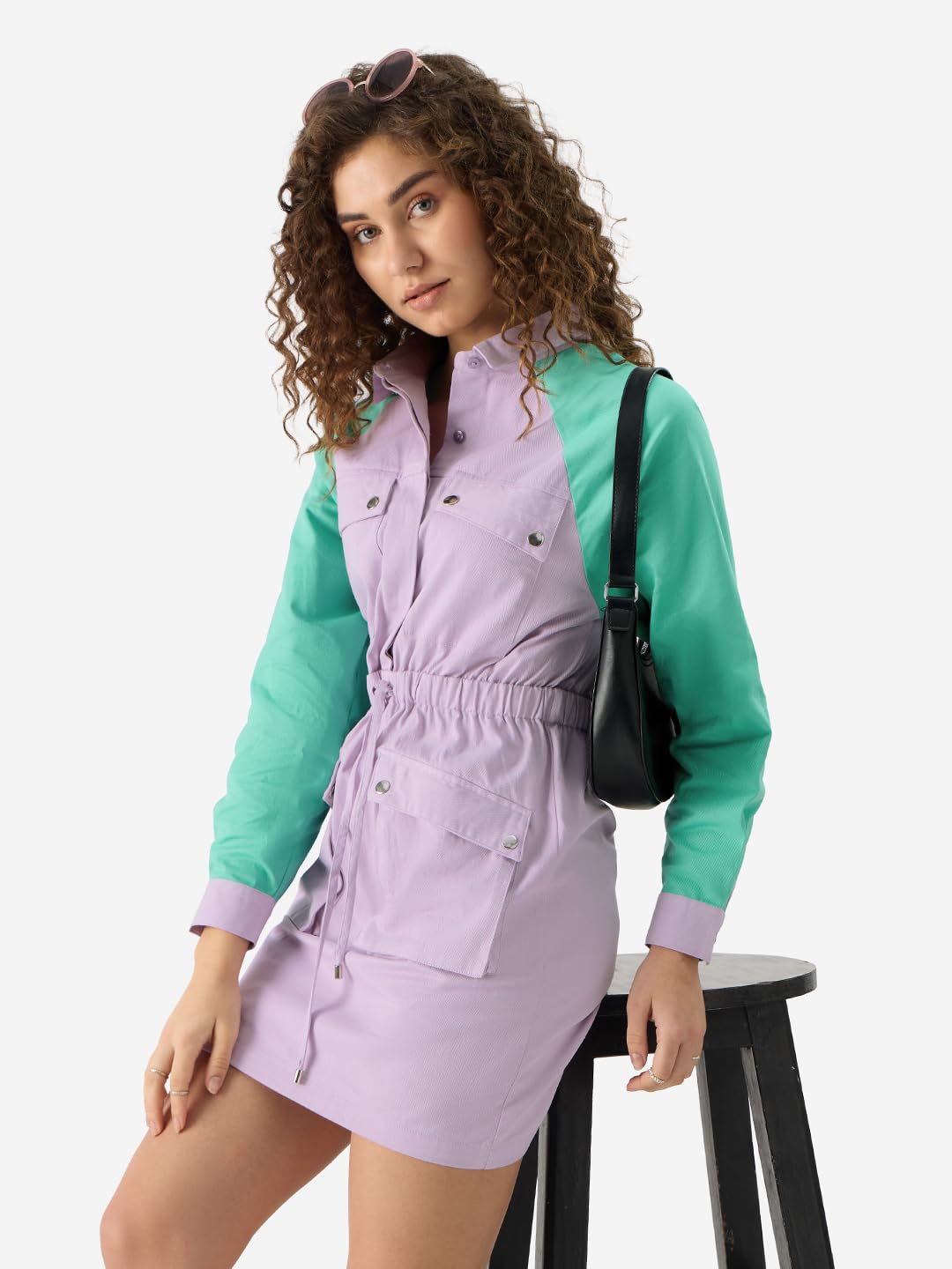 The Souled Store Solids: Lavender Women Shirt Dresses