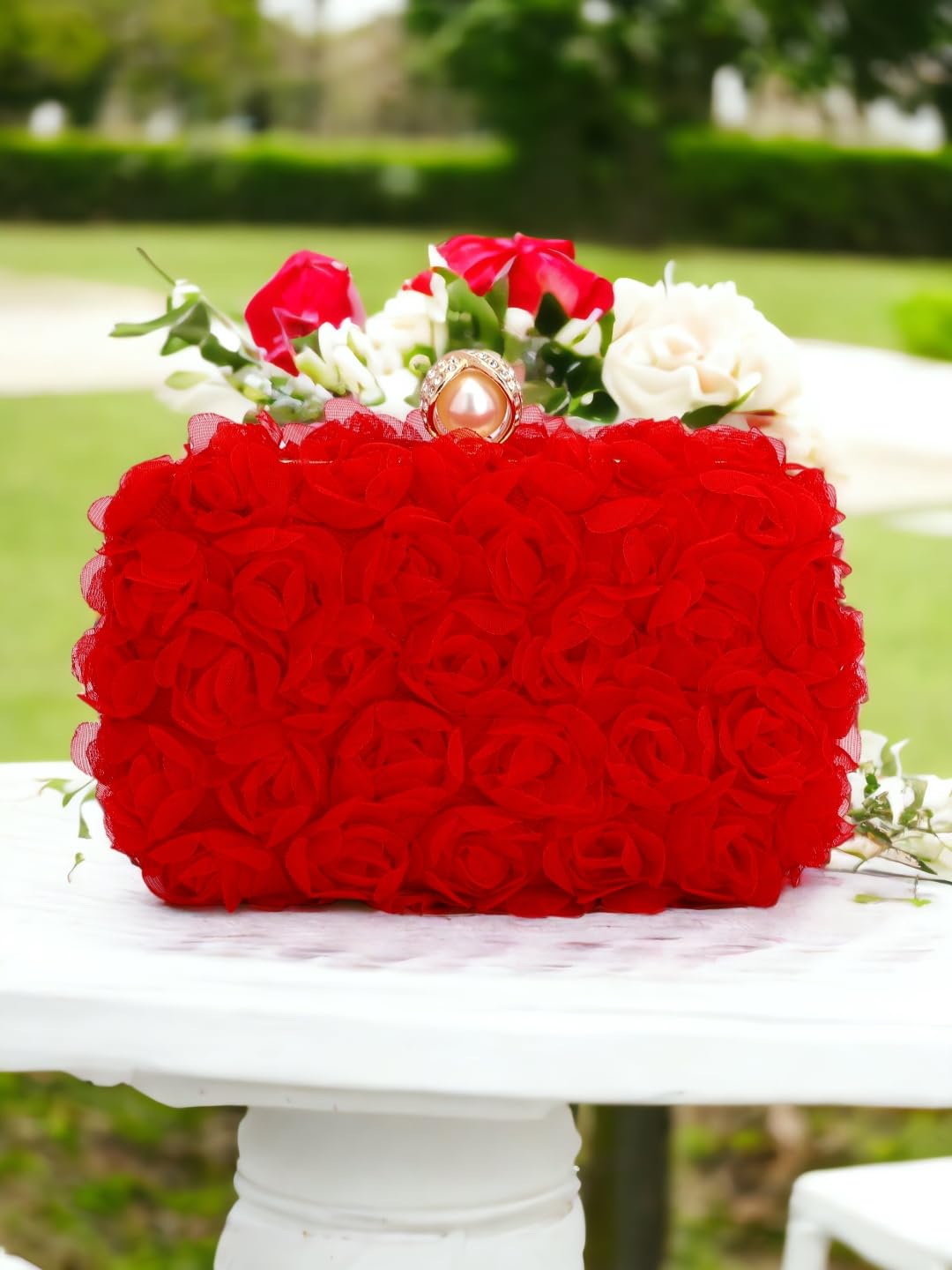 TOOBA Girl's Clutch (Multi Colors) (Red Rose)