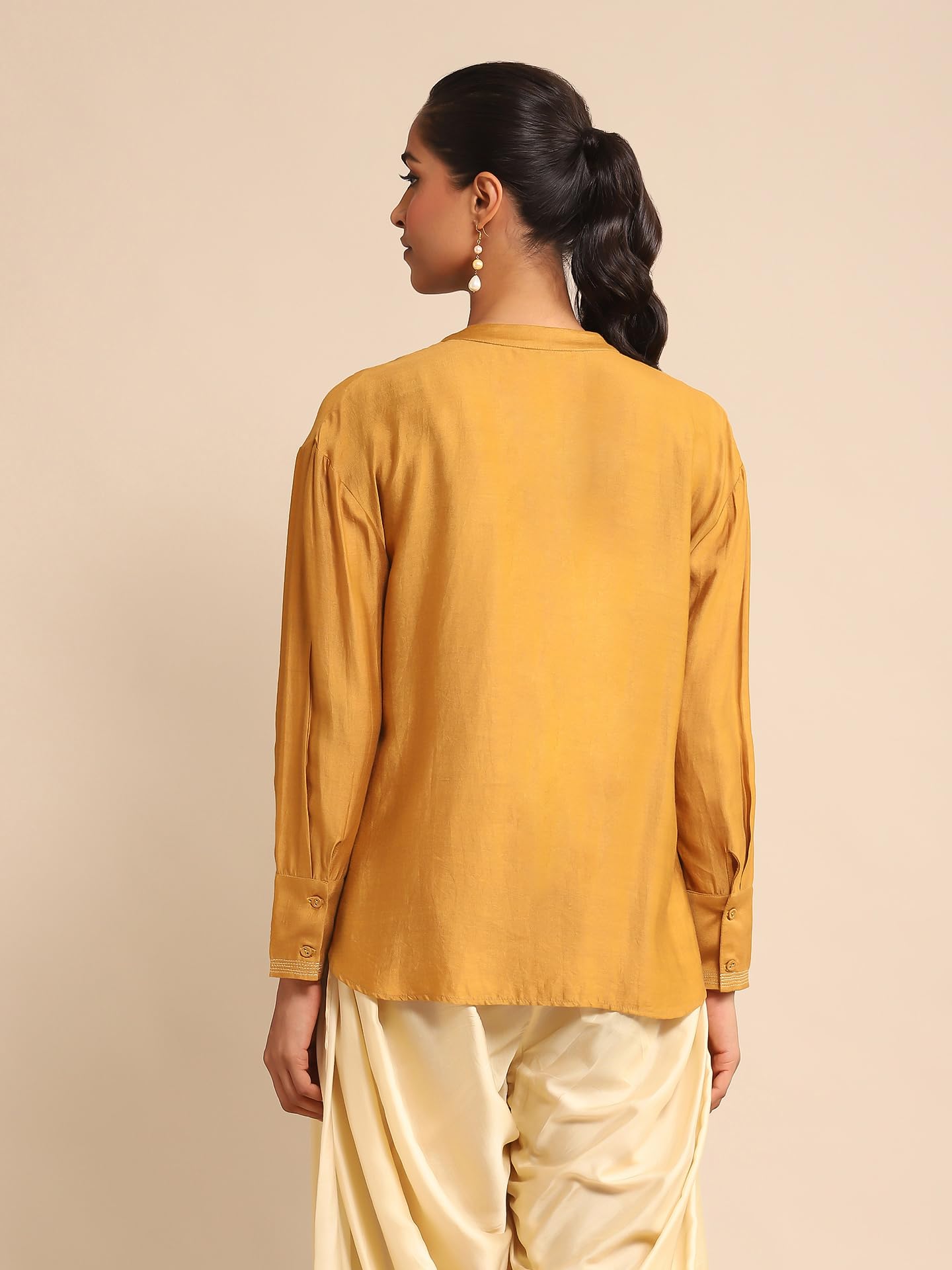 Yellow Embroidered Shirt