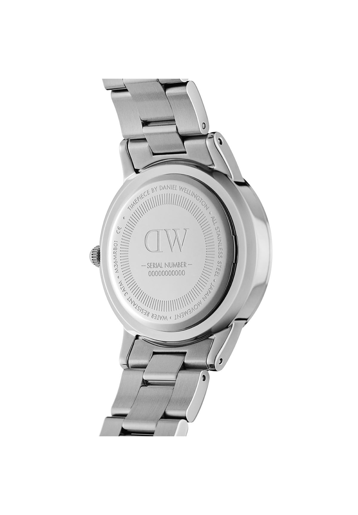 Daniel Wellington Iconic Link Blush 28mm Pink Dial Silver Watch for Women