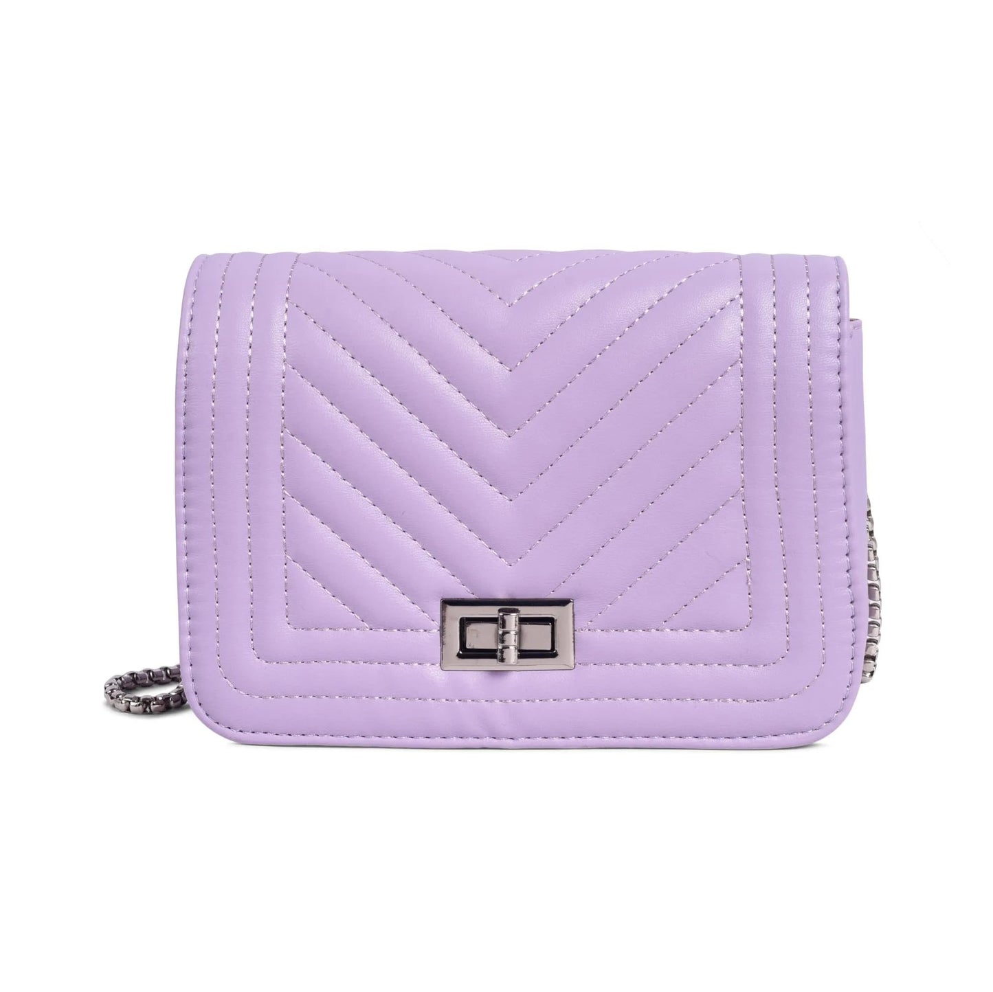 Lino Perros Womens Quilted Lavender Hand Bag