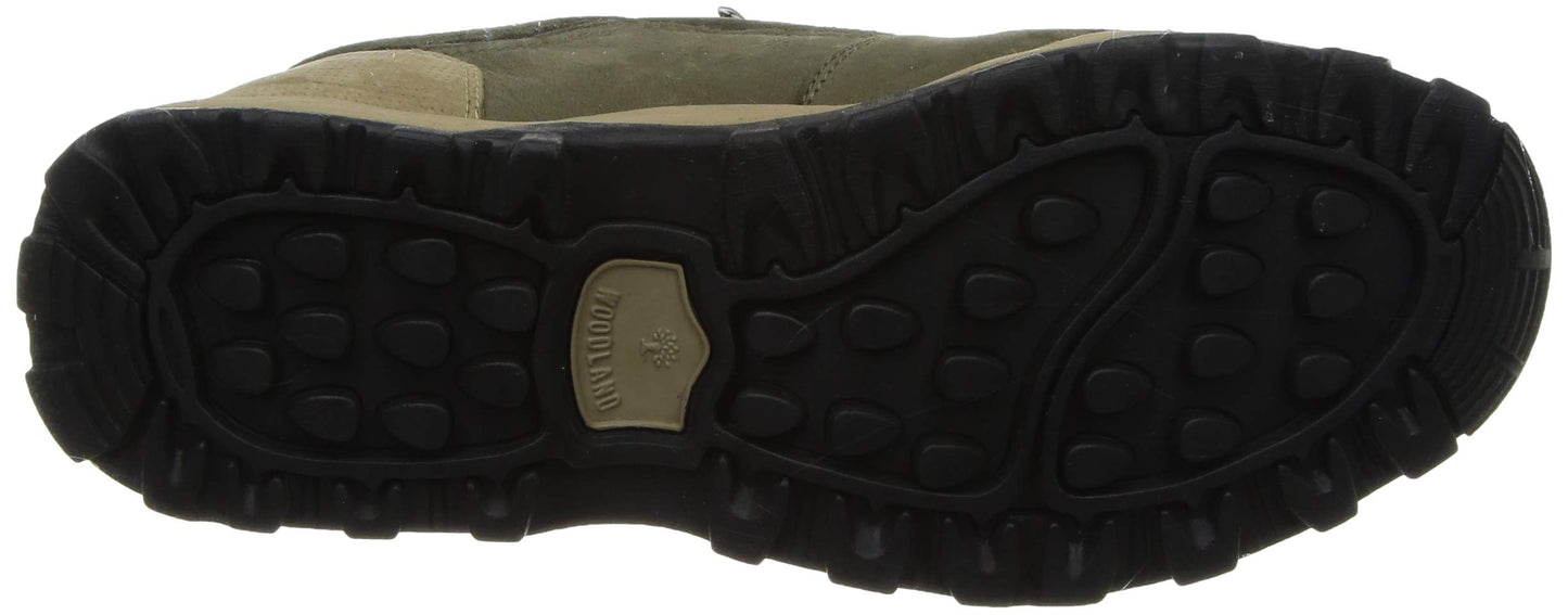 Woodland Men's Leather Sneaker (Olive Green)