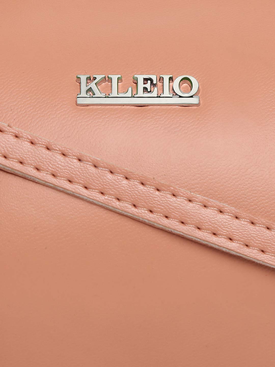 KLEIO Small Round Cross-Body Side Sling Hand Bag for Girls Women (HO8015KL-PE_Peach)