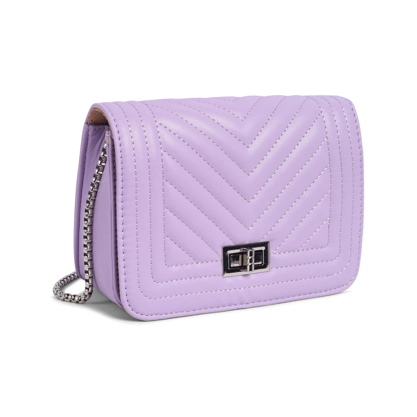 Lino Perros Womens Quilted Lavender Hand Bag