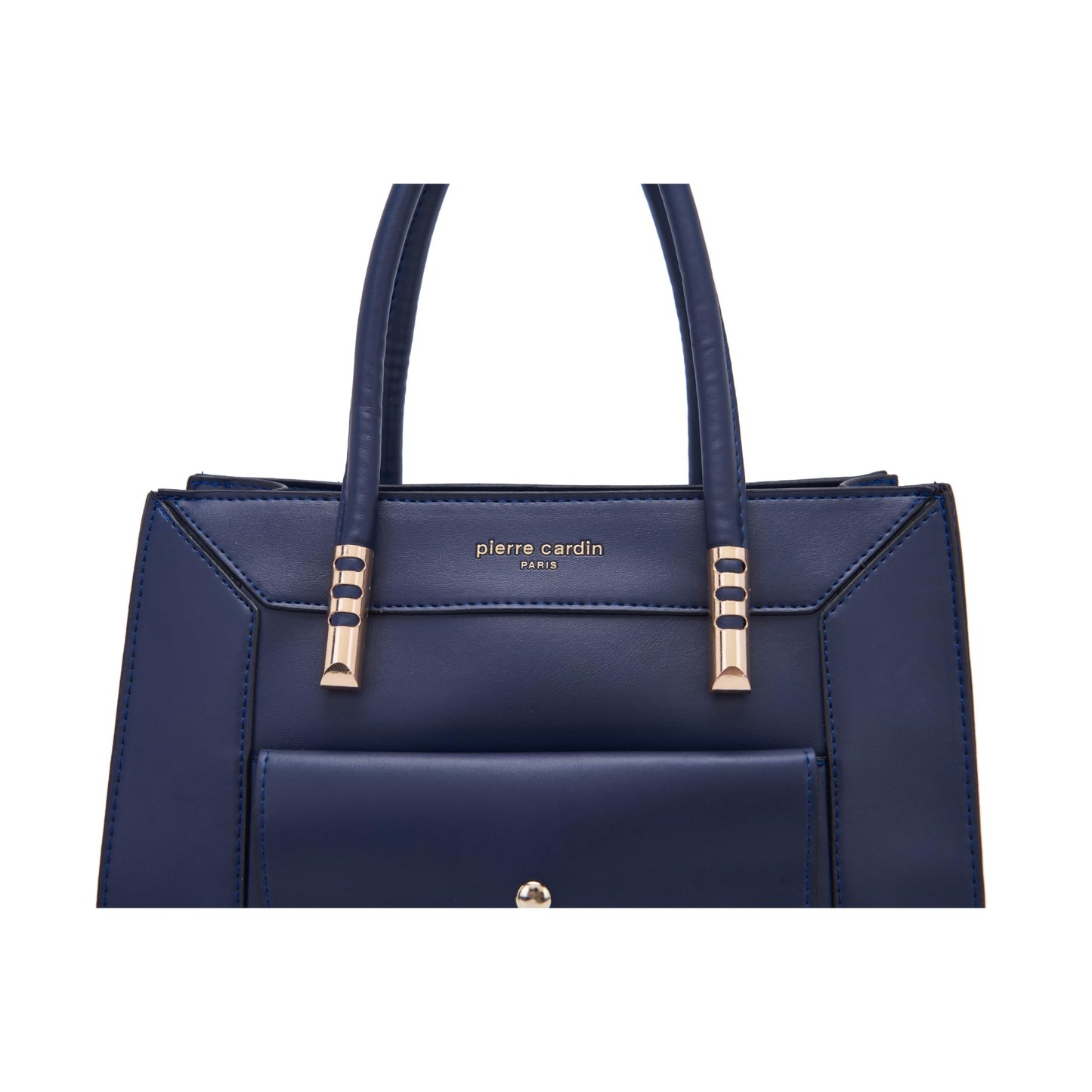 Pierre Cardin Satchel Bag For Women | Smart Handbag For Women Office & Casual Use with Acessories Pouch Inside | Spacious Zipper Compartment With Outer Pocket, Navy Blue