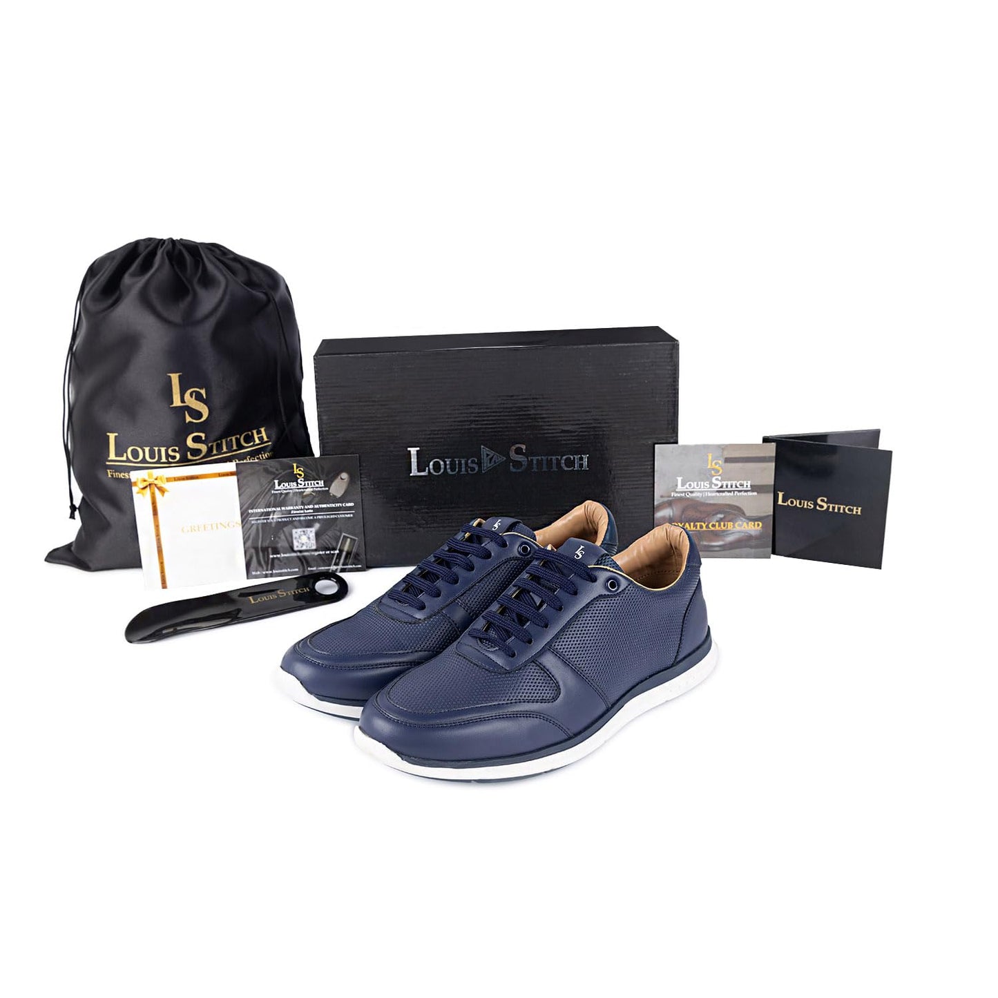 LOUIS STITCH Play Men's Brazillian Blue Fashion Sneakers for Men All Day Comfortable Wear (SNK-DEBU) (Size- 7 UK)