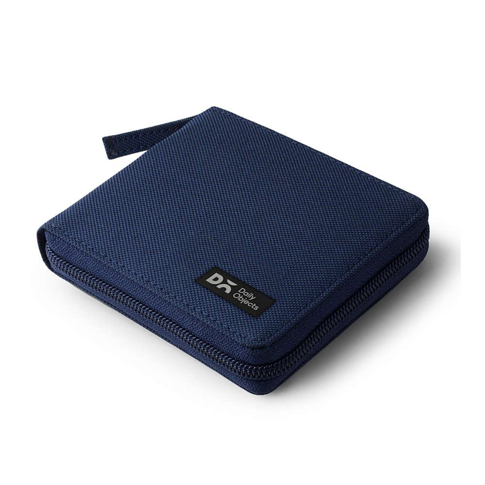 DailyObjects Blue Ballistic Women's Zip Wallet | Made with Nylon Material | Carefully Handcrafted | Holds up to 8 Cards | Slim and Easy to Fit in Pocket | Coin Pocket with Button Closure