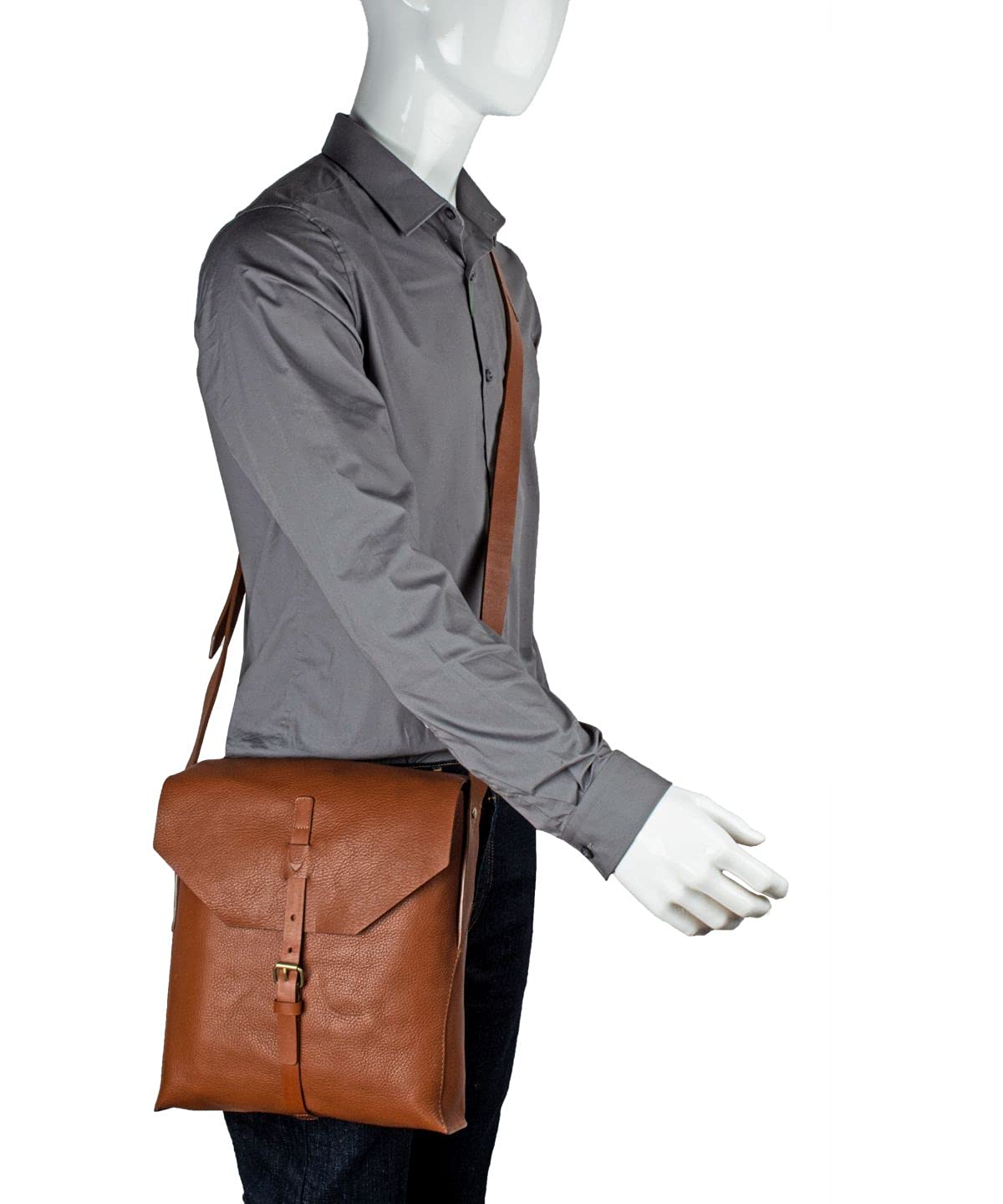 Hidesign Leather 26 cms Brown Messenger Bag (Bridges 02)