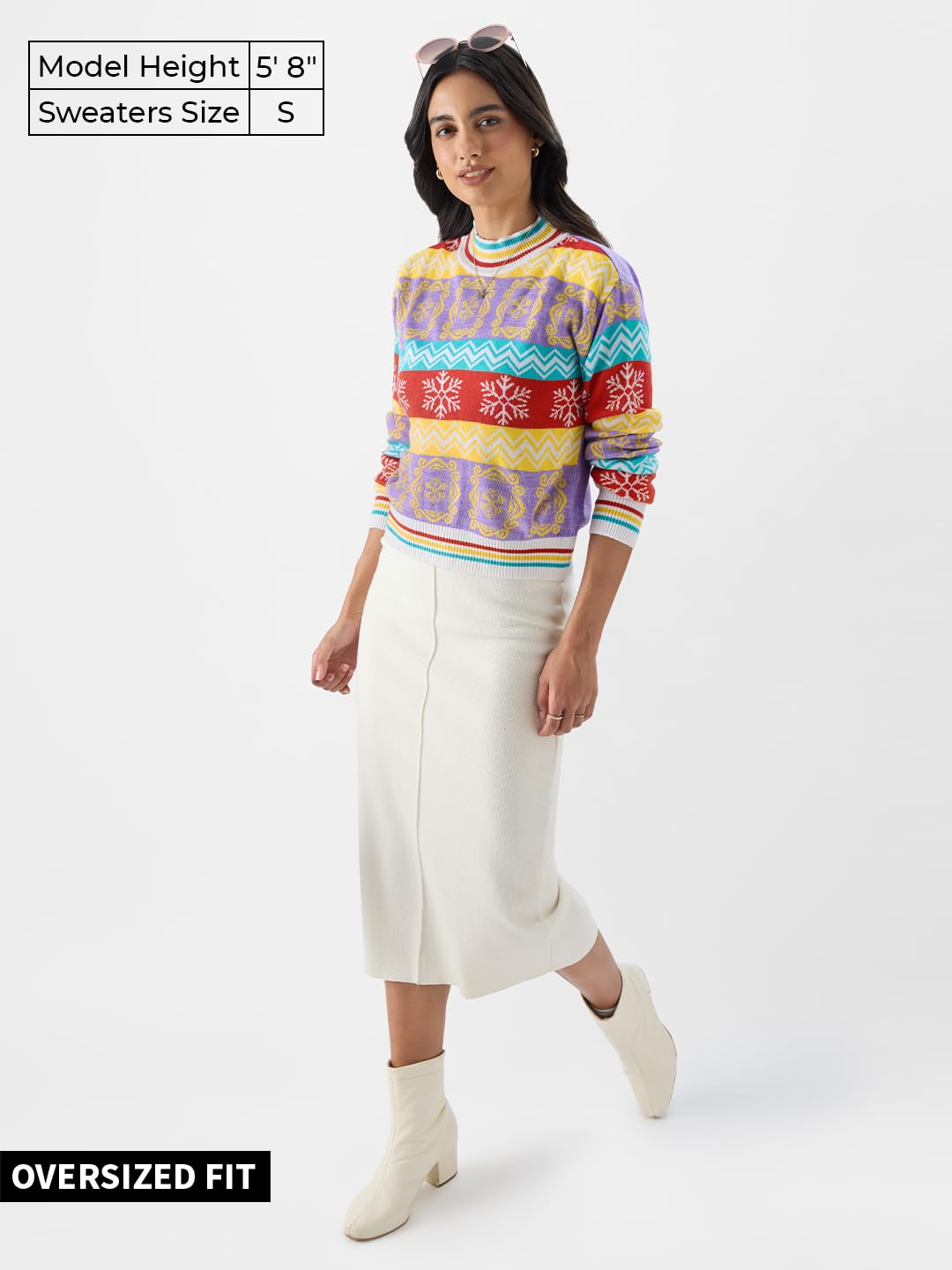 The Souled Store Official Friends: The Frame Women Oversized Sweaters Multicolour