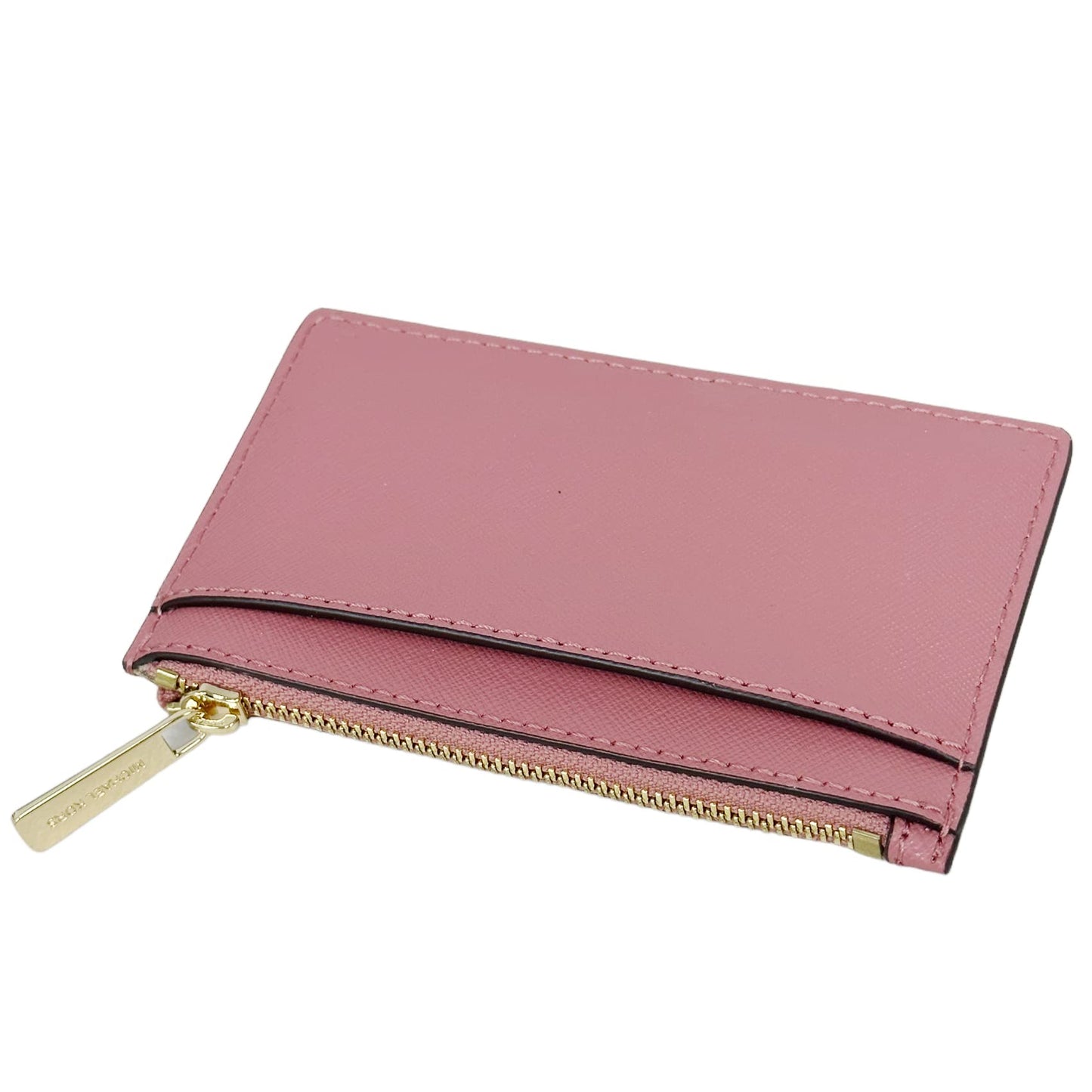 Michael Kors Jet Set Travel Medium Top Zip Card Case Wallet Coin Pouch Rose Pink