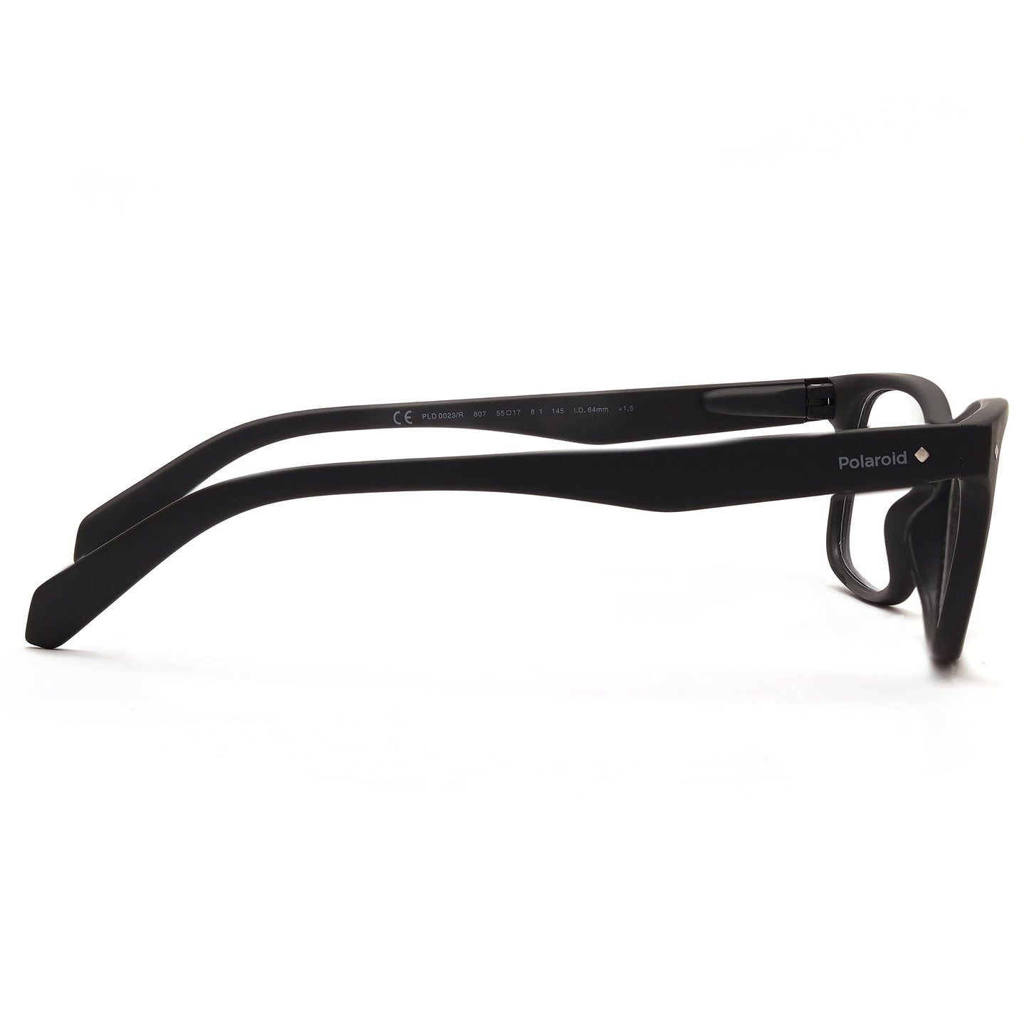 Polaroid Unisex Non-Polarized UV protected Clear Lens Plastic Rectangular Sunglasses PLD 0023/F 807