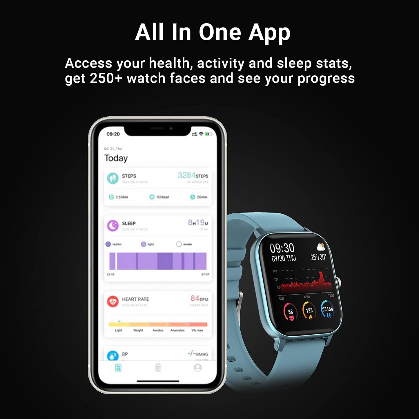 Fire-Boltt (Renewed) SpO2 Full Touch 1.4 inch Smart Watch 400 Nits Peak Brightness Metal Body with 24 * 7 Heart Rate Monitoring IPX7 with Blood Oxygen, Fitness, Sports & Sleep Tracking (Blue)